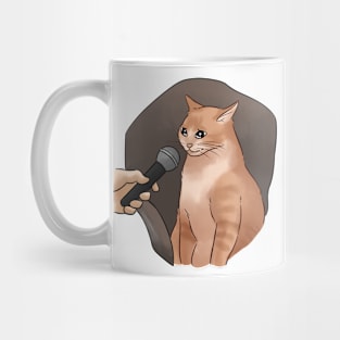 Cat with mic meme Mug